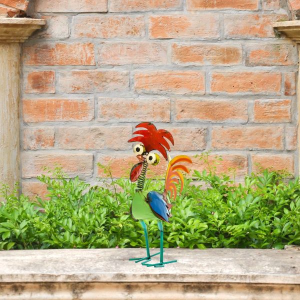 Rustic Arrow Indoor / Outdoor Felipe Rooster Statue Floor Decor - Image 3
